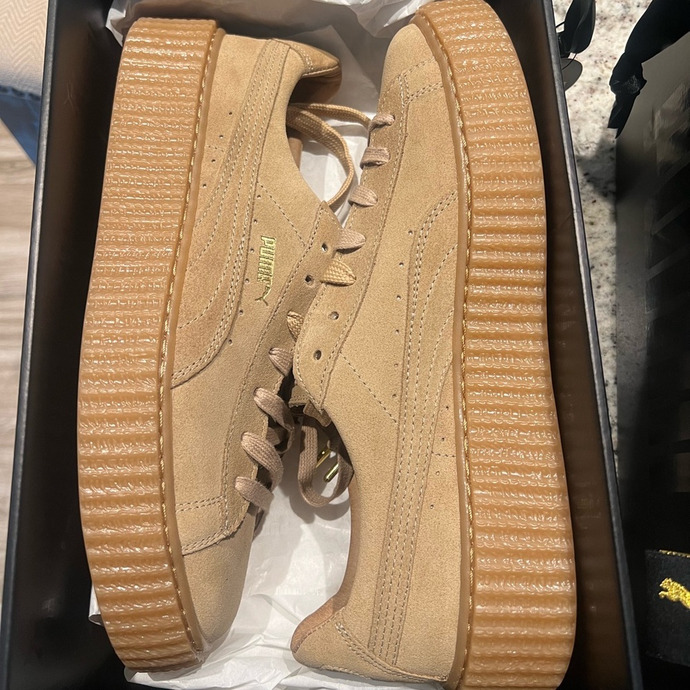 Puma Rihanna Oatmeal Suede Creepers Men